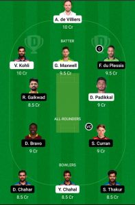 csk vs rcb demo team