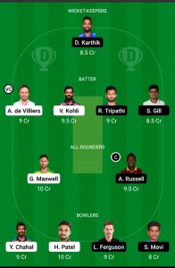 kkr vs rcb dream11 demo team