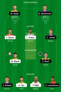 perth vs hob dream11 team