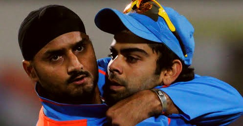 harbhajan singh & kohli