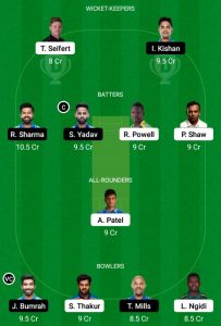 dc vs mi dream11 demo team preview