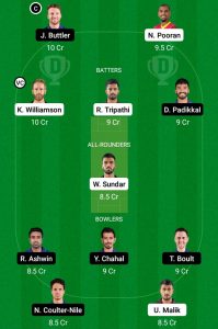 srh vs rr dream11 team