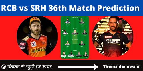 RCB vs SRH DREAM11