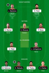 dc vs punjab dream11