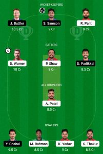 delhi vs raj dream11