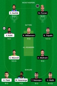 rcb vs gt dream11 team