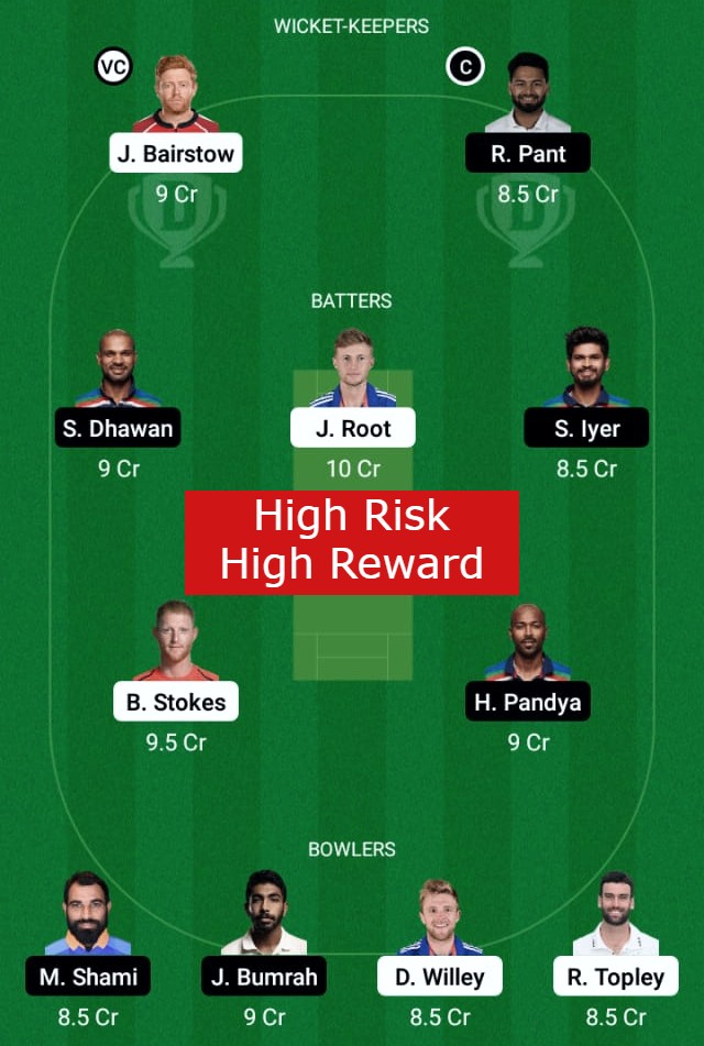 Ind Vs Eng Nd Odi Dream Team India Vs England Odi Fantasy Team