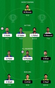 IND VS PAK D11 ANALYSIS