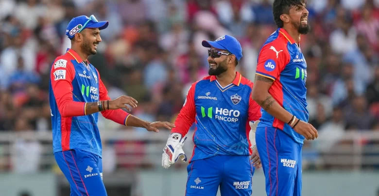 DC players celebrating after wickets fallen in IPL with Rishabh Pant