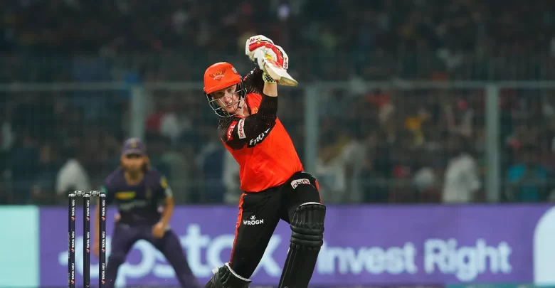 Harry Brook playing a shot in IPL match