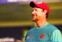 Lance Klusener, assistant coach of Lucknow Super Giants, smiling on the field.