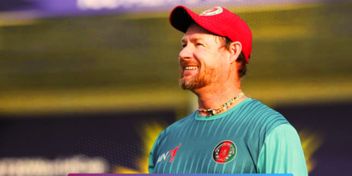 Lance Klusener, assistant coach of Lucknow Super Giants, smiling on the field.