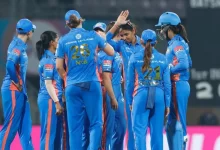 Mumbai Indians Women celebrating after taking a wicket