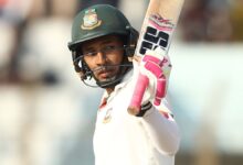 Mushfiqur Rahim celebrating his half-century in a Test match