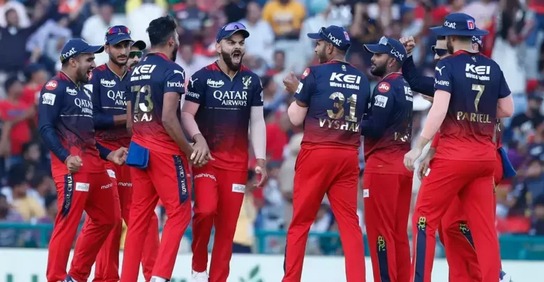 RCB player celebrating after a wicket falls in IPL 2024