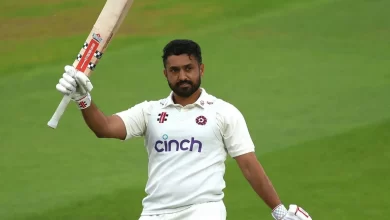 Karun Nair celebrating after scoring a century