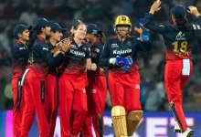 Royal Challengers Bangalore Women celebrating after taking a wicket in WPL eliminator 2024