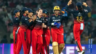 Royal Challengers Bangalore Women celebrating after taking a wicket in WPL eliminator 2024