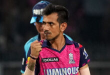 Yuzvendra Chahal celebrating a wicket in IPL 2024 against DC