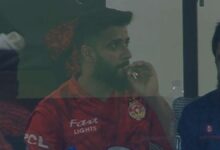 Imad Wasim smoking cigarette in PSL 2024 final match