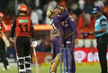 Kolkata Knight Riders team celebrating after taking wickets