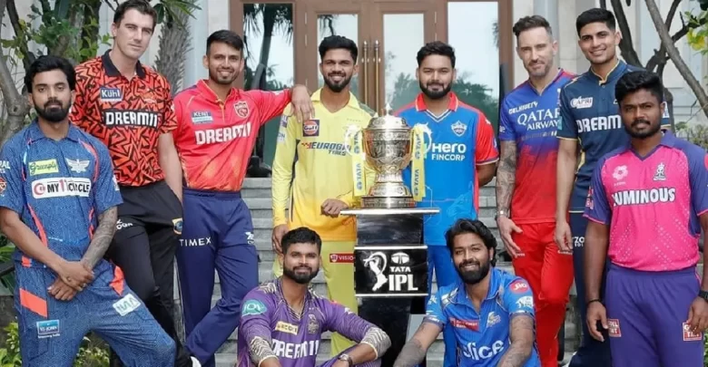 IPL 2024 Captains with Trophy