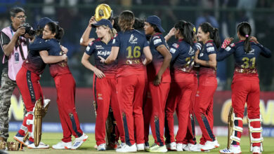 RCB women players celebrating after winning WPL final 2024