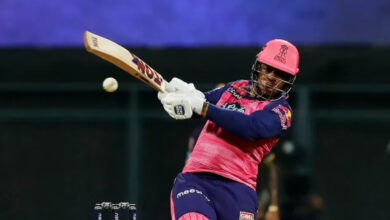 Shimron Hetmyer playing a shot in IPL