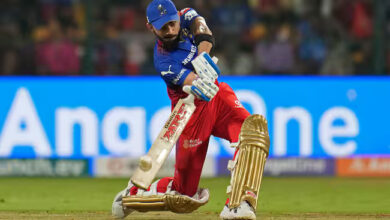 Virat Kohli playing a great shot in IPL 2024 for RCB