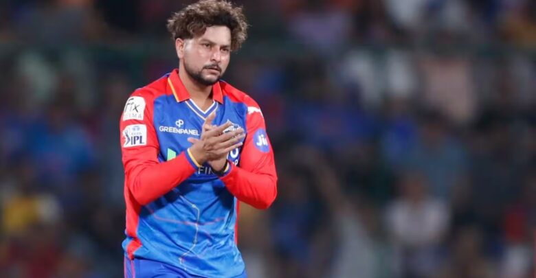 Kuldeep Yadav celebrating a wicket for Delhi Capitals in IPL 2024 (BCCI)