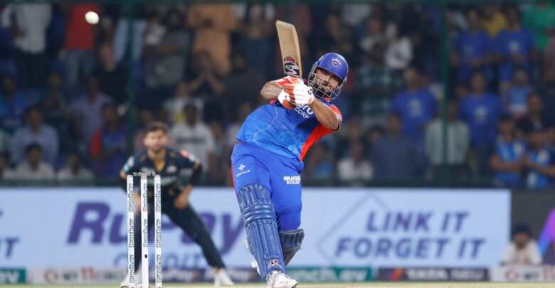 Rishabh Pant in action against Gujarat Titans in IPL 2024