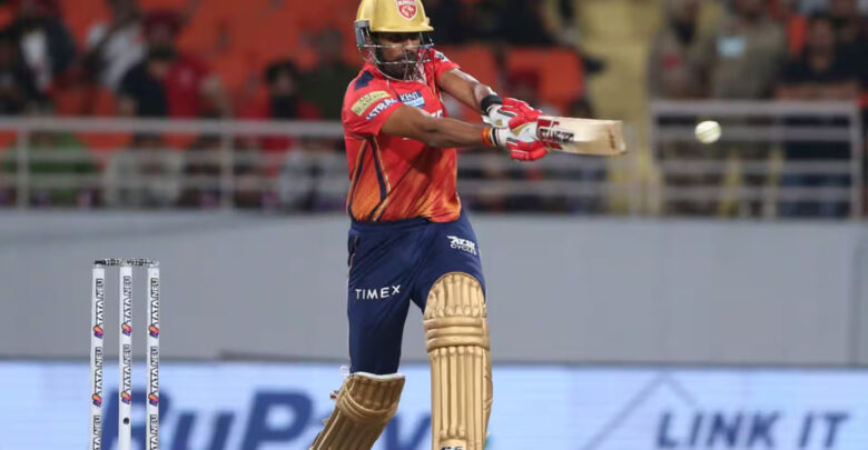 Shashank Singh batting in IPL 2024 match