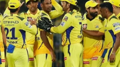 Chennai Super Kings CSK team celebrating after the wicket fallen in IPL 2024