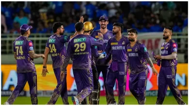 KKR team celebrating after the wicket fallen in IPL 2024