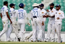 Sri Lankan players celebrating after winning the 2nd Test match against Bangladesh in 2024