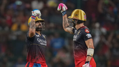 Virat Kohli and Faf du Plessis batting together in IPL for RCB