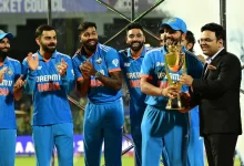 Rohit Sharma celebrating T20 World Cup victory