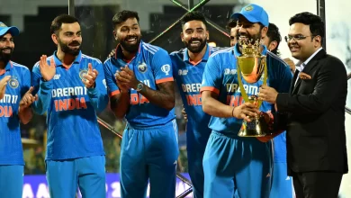 Rohit Sharma celebrating T20 World Cup victory