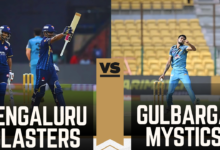 Bengaluru Blasters and Gulbarga Mystics face off in Maharaja Trophy 2024 Semi-Final.