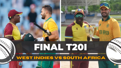 West Indies (WI) vs South Africa (SA) in the third T20I at Brian Lara Stadium