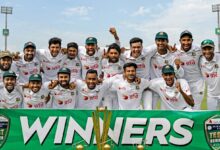 Bangladesh cricket team celebrates historic Test series win against Pakistan