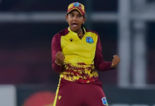 Karishma Ramharack dismisses Shathi Rani with a sharp stumping in ICC Women’s T20 World Cup 2024, West Indies vs Bangladesh.