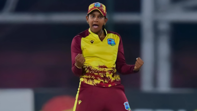 Karishma Ramharack dismisses Shathi Rani with a sharp stumping in ICC Women’s T20 World Cup 2024, West Indies vs Bangladesh.