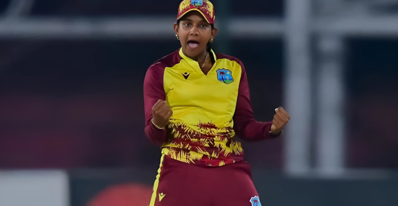 Karishma Ramharack dismisses Shathi Rani with a sharp stumping in ICC Women’s T20 World Cup 2024, West Indies vs Bangladesh.