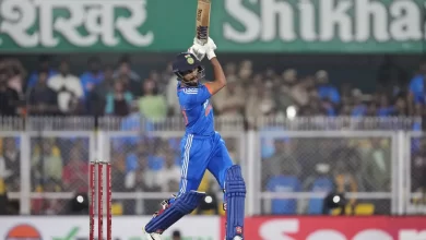 Ruturaj Gaikwad leading India A against Australia A at the Great Barrier Reef Arena.