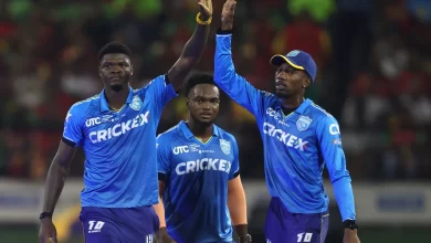 Saint Lucia Kings celebrate reaching CPL final 2024