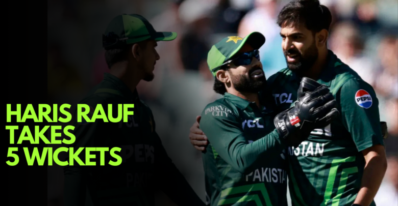 Haris Rauf taking 5 wickets to lead Pakistan's victory over Australia in the second ODI at Adelaide Oval.