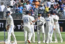 ndia celebrates a historic 295-run victory over Australia at the Perth Test.