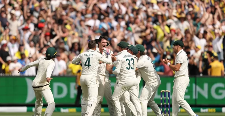 Pat Cummins celebrates Australia’s thrilling victory over India in Melbourne Test.