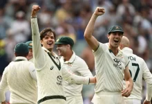 Australia cricket team celebrates victory at MCG as Indian batting collapses in the final session.